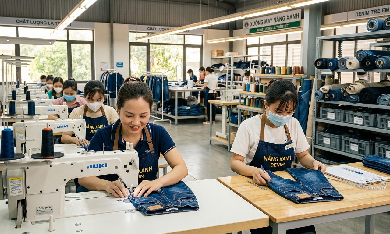 Xưởng may xuất khẩu HP Jeans tại Hóc Môn TP.HCM
